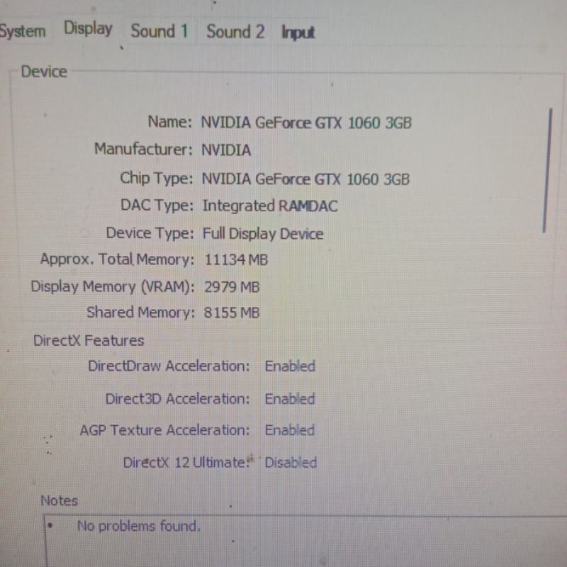 PC GAMING VGA 1060