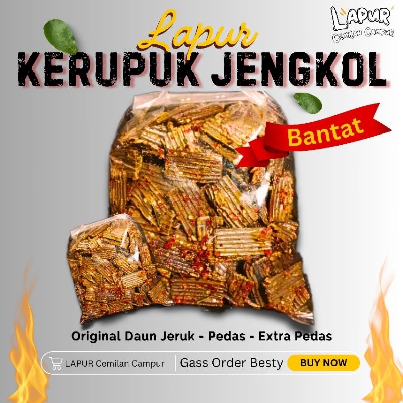 

Seblak Kering KERUPUK JENGKOL 1KG Pedas / Extra Pedas / Original
