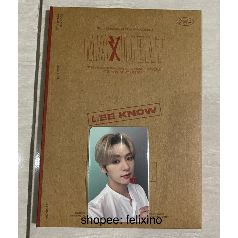 album only + lee know pc pob mmt stray kids maxident mymusictaste skz lino original official photoca