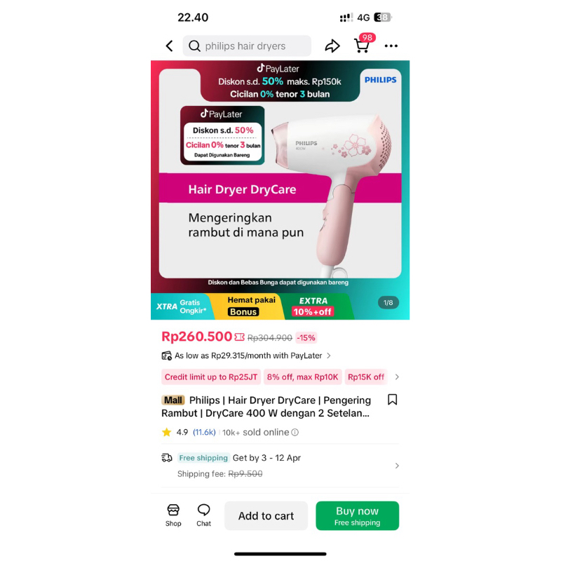 Philips hair dryer