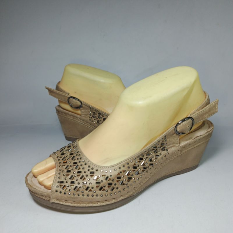 Jwest leather wedges 37 size woman shoes