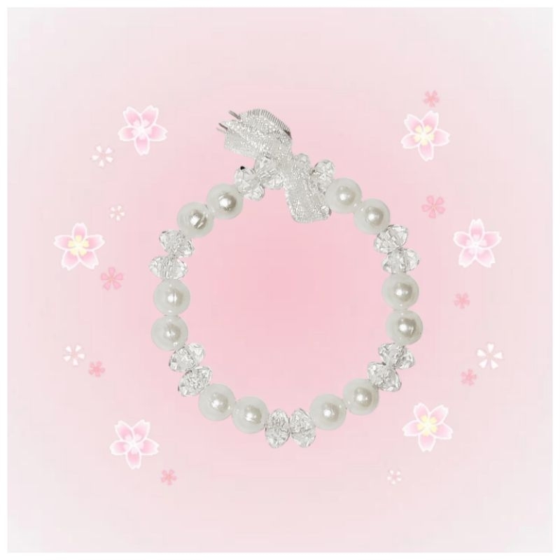 gelang mote kristal / gelang wanita mote premium / aksesoris wanita