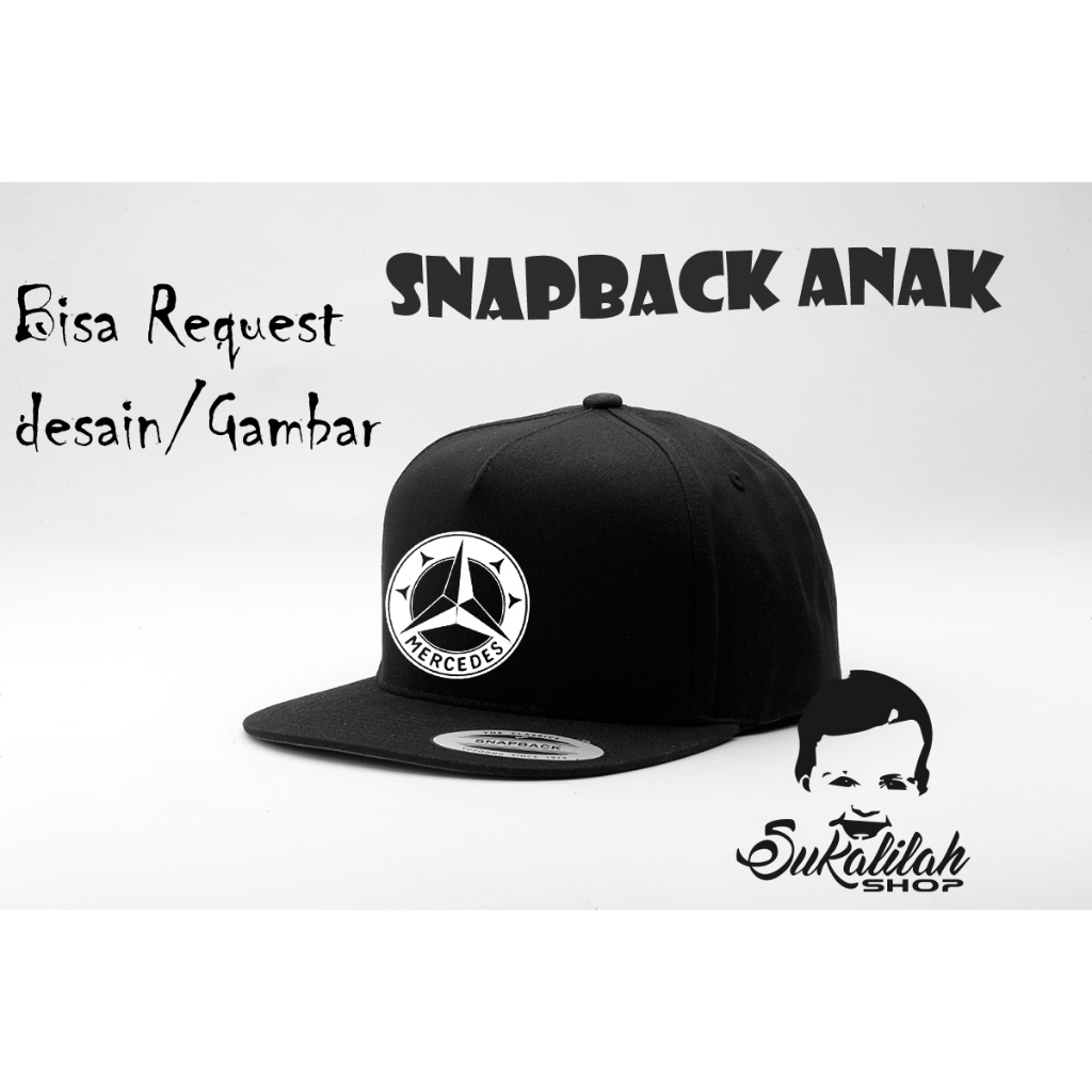 Topi snapback hiphop anak sport mercedes benz logo 2