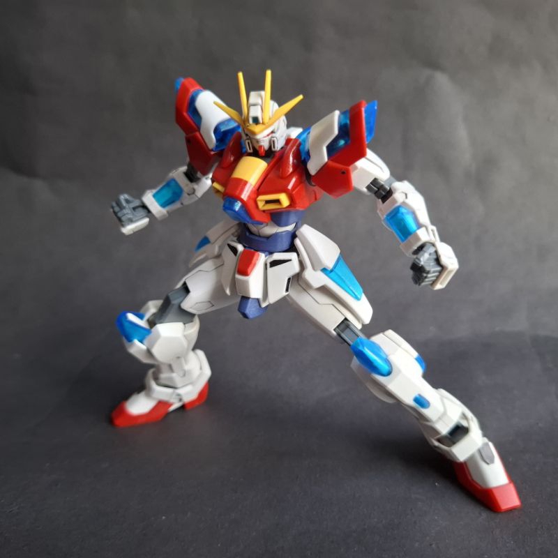BANDAI HighGrade HGBF 1/144 Gundam Try Burning, part lengkap (sudah rakit), sudah panel lining. leng