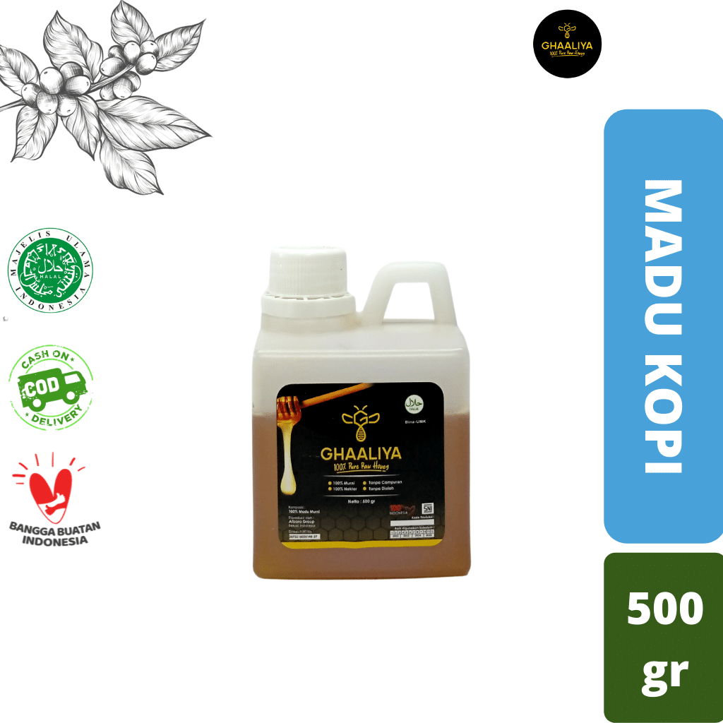 

(Bunga Kopi) Madu Asli Murni Sehat RAW Ghaaliya Nektar Bunga Kopi 500ml