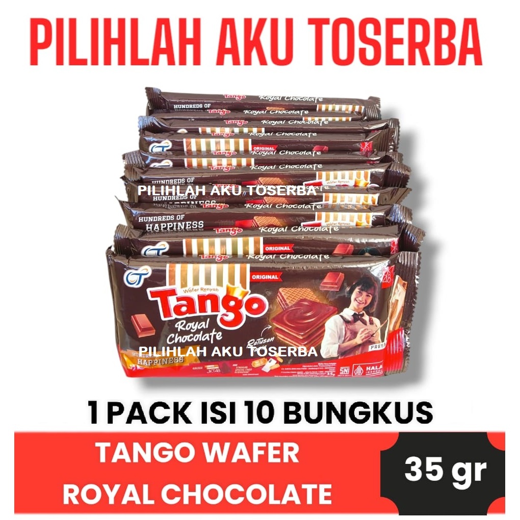 

Tango Wafer ROYAL CHOCOLATE 35 gr - (HARGA 1 PACK ISI 10 SACHET)