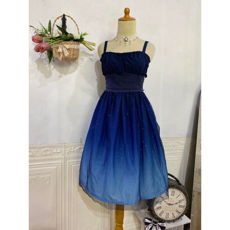 Dress lolita sailor cute pattern  / gaun noni belanda kawaii