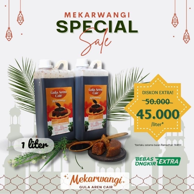 

Gula Aren Cair MEKARWANGI Premium (1 Liter)