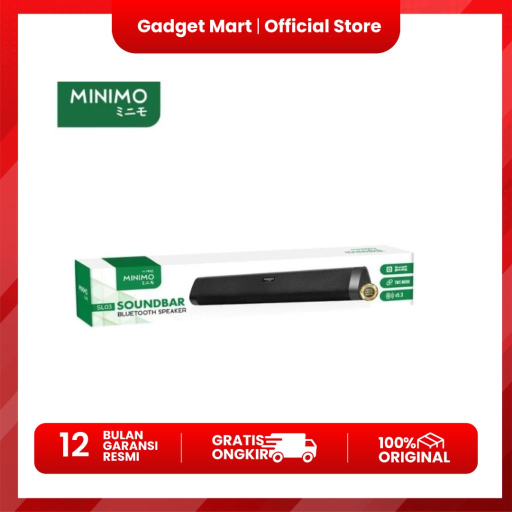 MINIMO SL03 Speaker Bluetooth SOUNDBAR Panjang 42cm
