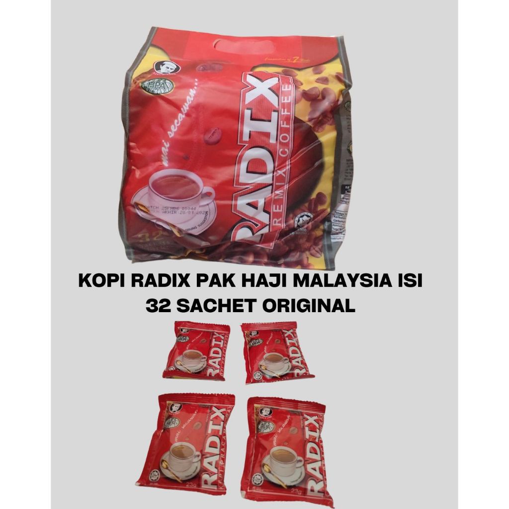 

Kopi Radix HPA Malaysia Pak Haji Jumbo 32 Sachet Original