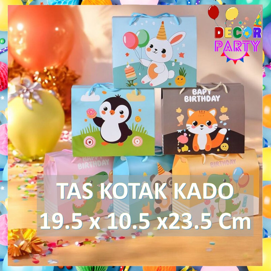 

DP Paperbag Ulang Tahun Tas Hadiah Ulang Tahun Anak Goodie Bag Karakter Gift Box Ultah Souvenir Kotak Hadiah Kado anak