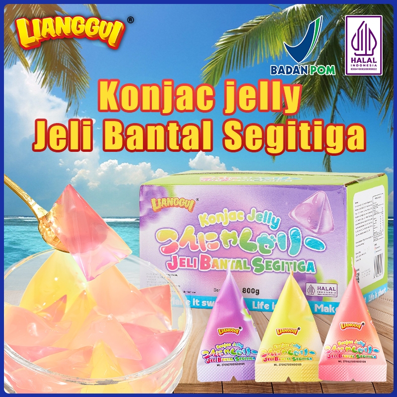 

78pcs Konjac Jelly Halal Mix Flavor Segar & Kenyal Cemilan Sehat untuk Sehari-hari/Kantor LiangGui