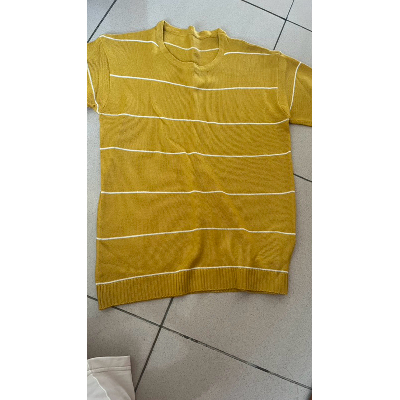 KAOS RAJUT WANITA LENGAN PANJANG KUNING