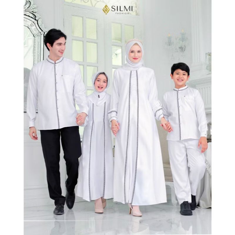 Gamis dan koko putih Silmi / Couple putih / Baju Haji dan Umroh