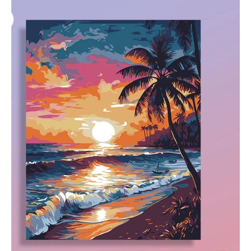 

30x40] Paint By Number Painting By Numbers Kit DIY Digital Oil Lukisan Canvas Scenery 3