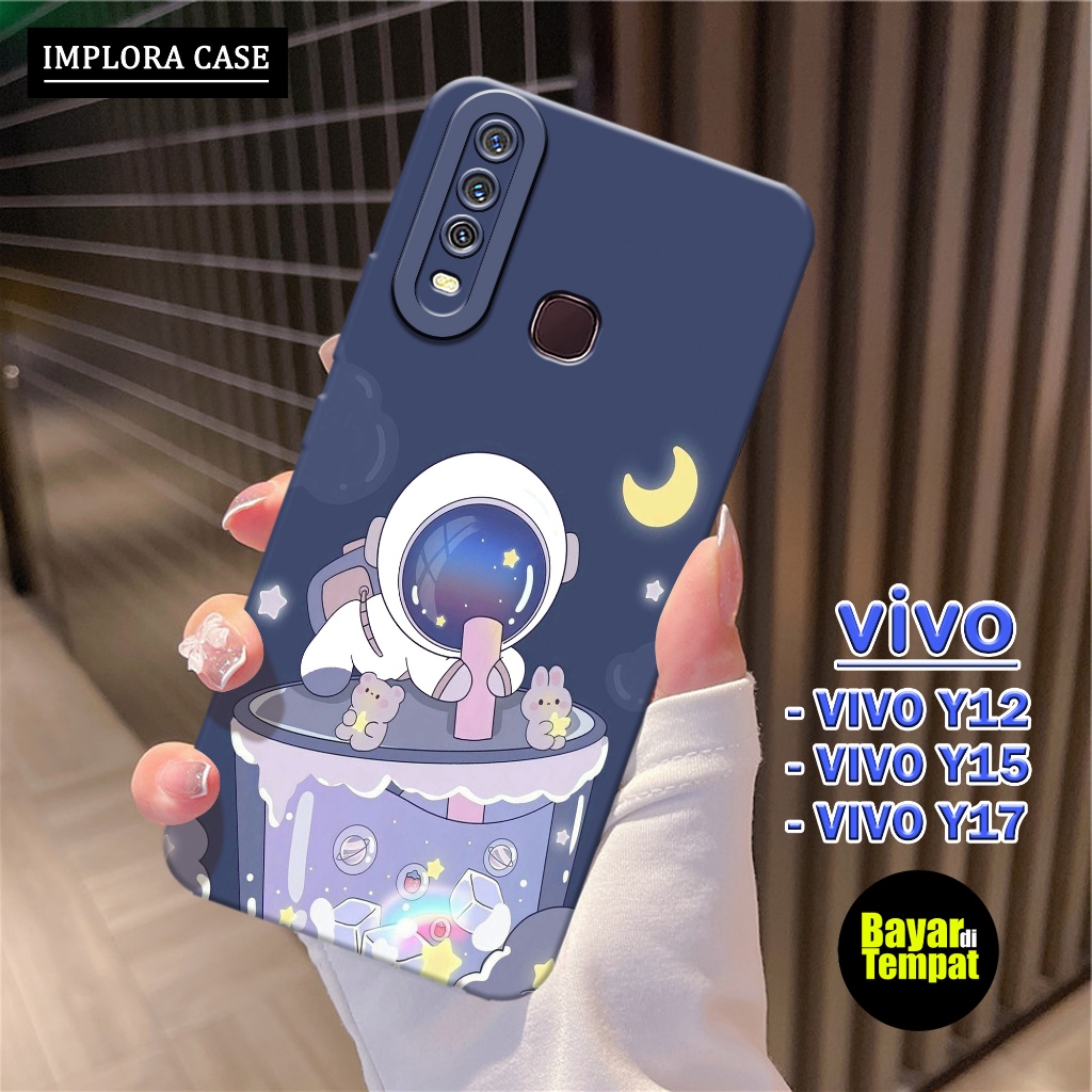 Case Vivo Y12 / Y15 / Y17 Motif Astronot IMPLORA CASE Casing Vivo Y12 / Y15 / Y17 Softcase Hp Vivo Y