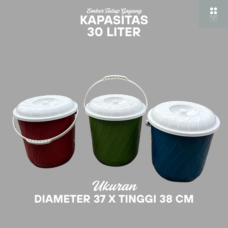 Ember Tong Timba Wadah Tutup Bertutup Gagang Bergagang Pegangan Berpegangan Handle Pel Ngepel Rendam