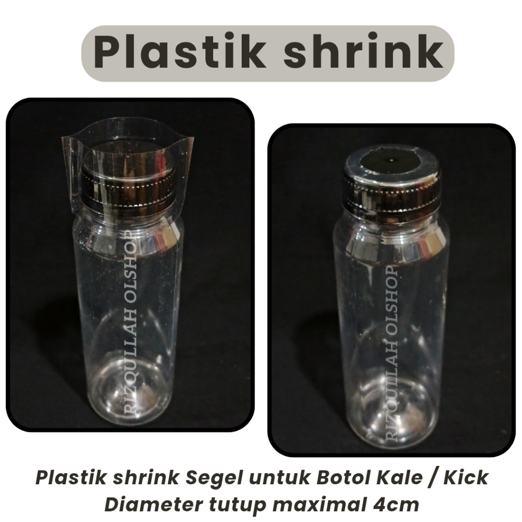 Plastik Shrink Plastik Segel Tutup Botol Kale Diameter Tutup 4cm - Ukuran 7cm x 3,5cm