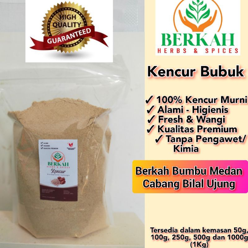 

Kencur Bubuk Berkah Asli Murni 50g 100g 250g Kualitas Premium Wangi Halal Tanpa Pengawet