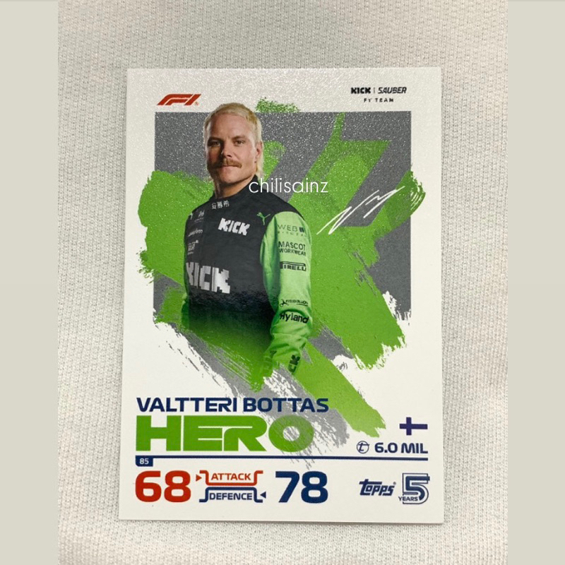 Topps F1 Valteri Bottas