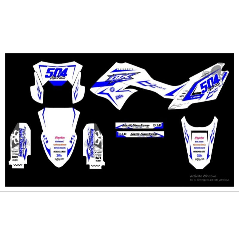 Stiker Decal klx d tracker old full hologram full body _ setiker klx d tracker old bisa request nama