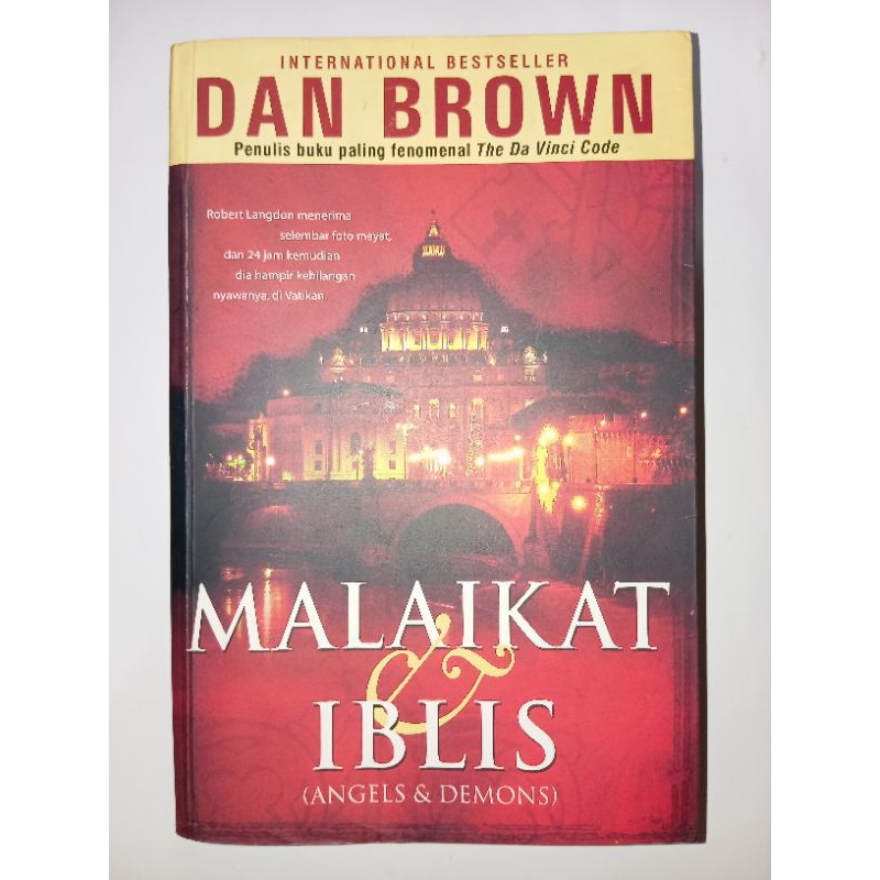 Malaikat & Iblis By Dan Brown (ORIGINAL)