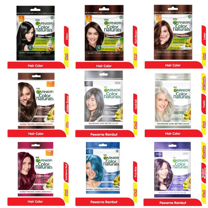 Garnier Hair Colour Sachet / Pewarna Rambut 20G