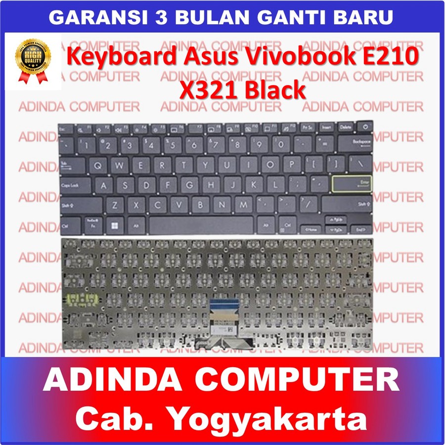 Keyboard Asus Vivobook X321 X321Q E210 E210KA E210M E210MA E210MAO L210 Black