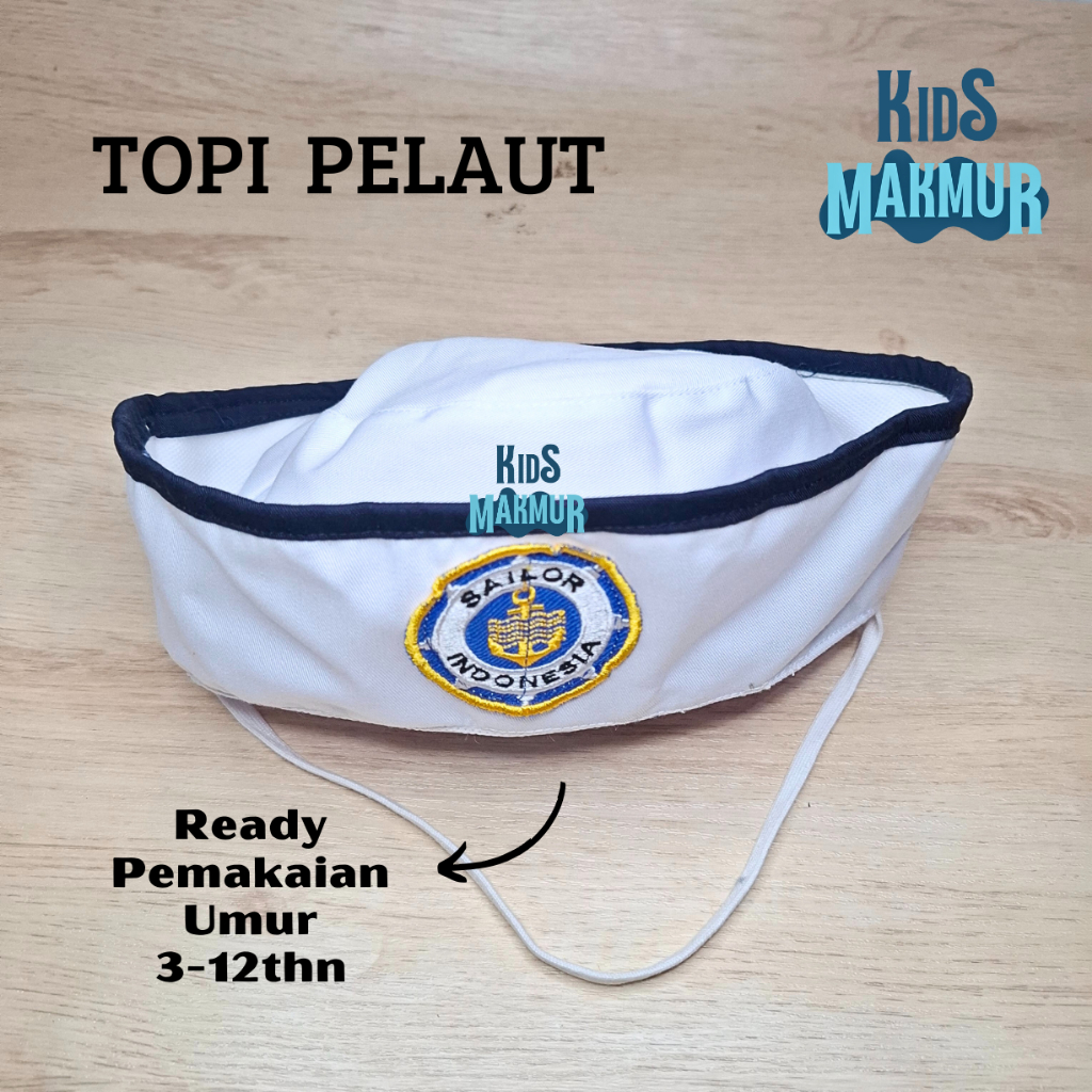Topi pelaut anak topi sailor anak laki laki anak perempuan tk sd termurah topi seragam pelaut
