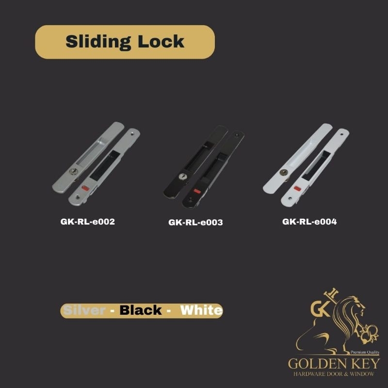 KUNCI PINTU SLIDING GOLDEN KEY SLIDING LOCK KUNCI PINTU GESER ALUMINIUM