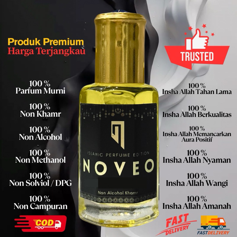 Parfum Pink Chiffon Non Alkohol by Noveo | Parfum Roll On | Parfum Islami | Parfum Murni