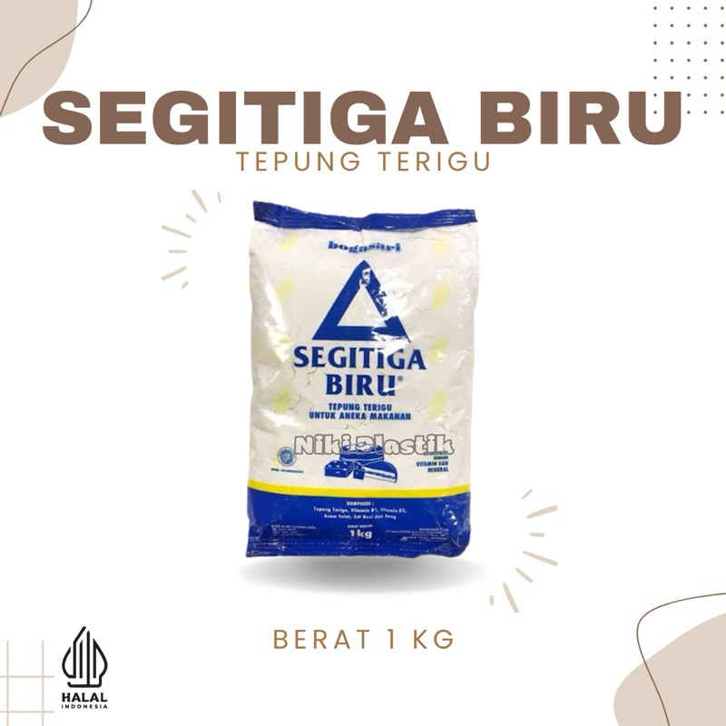 

Tepung Segitiga Biru 1 Kg | Tepung Terigu Serbaguna Protein Sedang