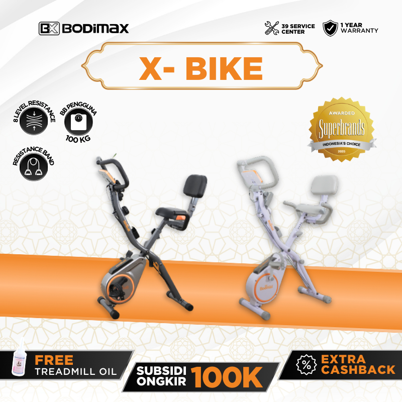 BODIMAX X-BIKE /Alat Fitness/Sepeda Statis/Magnetic X-Bike