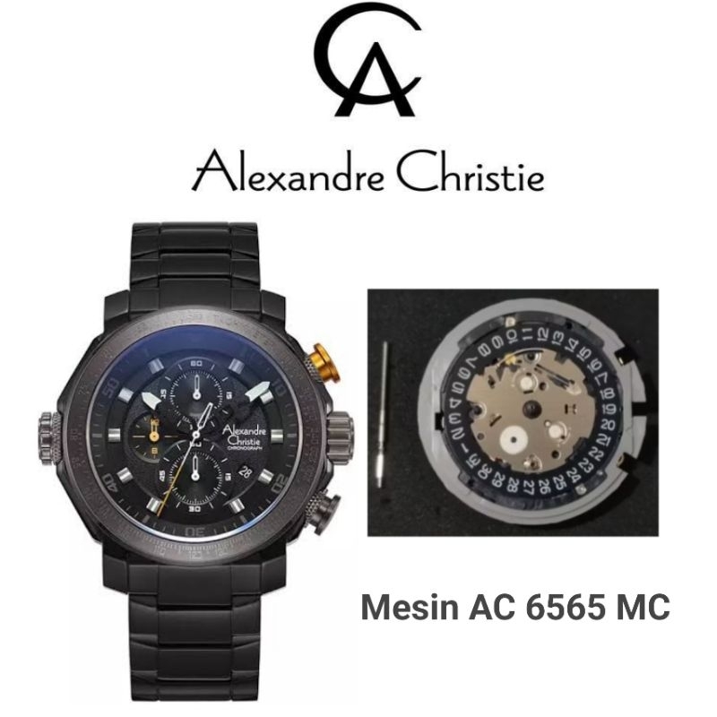 Mesin Jam Tangan Alexandre Christie Type AC 6565 MC / 6565MC Original