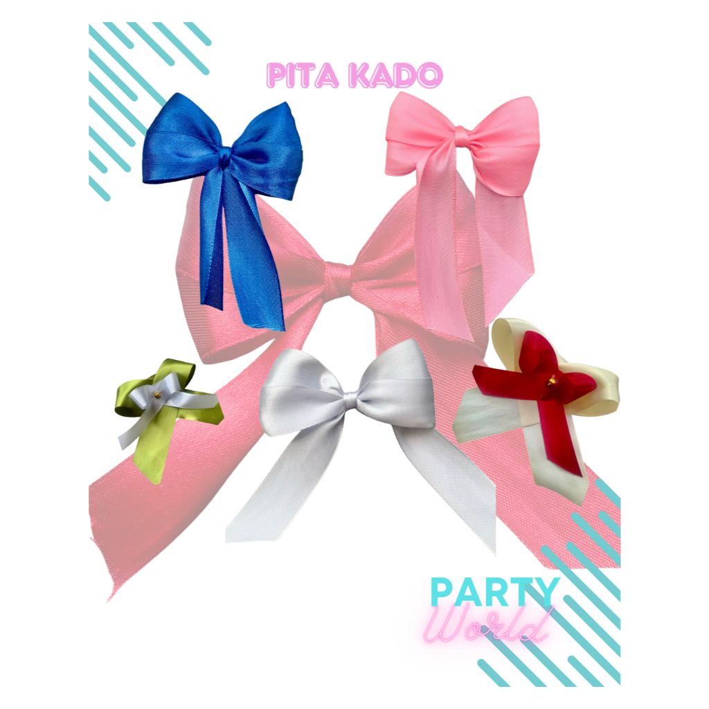 

Pita hampers satin jadi ukuran sedang pita kado lucu hiasan box hantaran gift