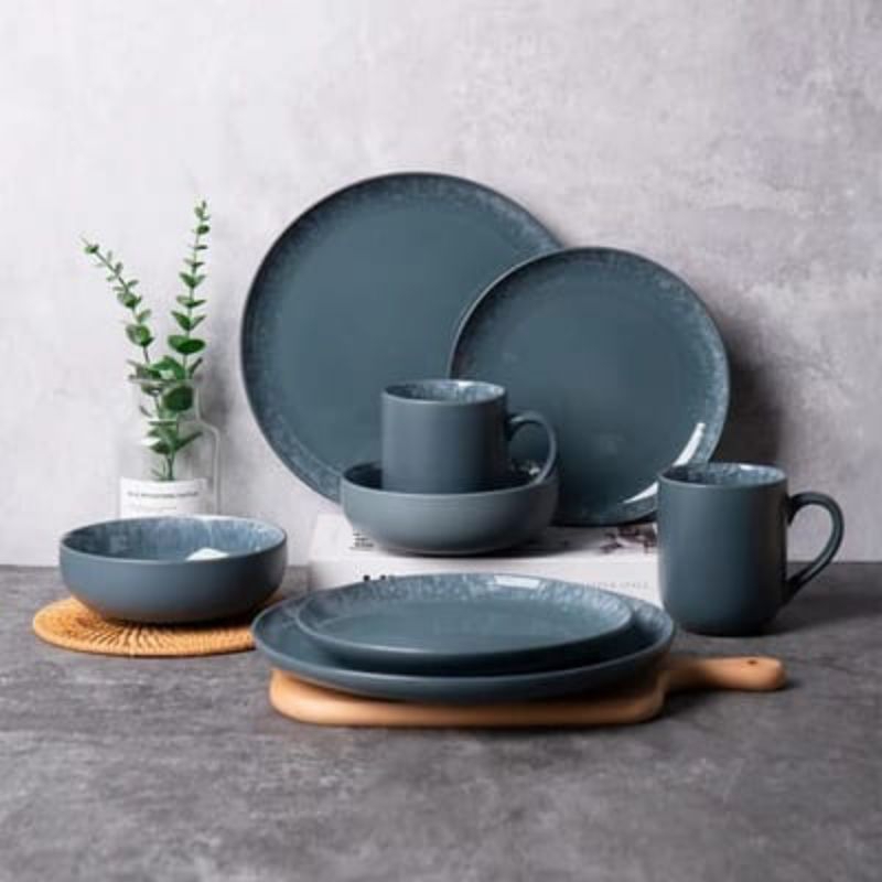 Delicia Perlengkapan Makan Set Piring Mangkuk Gelas 1set 8pcs