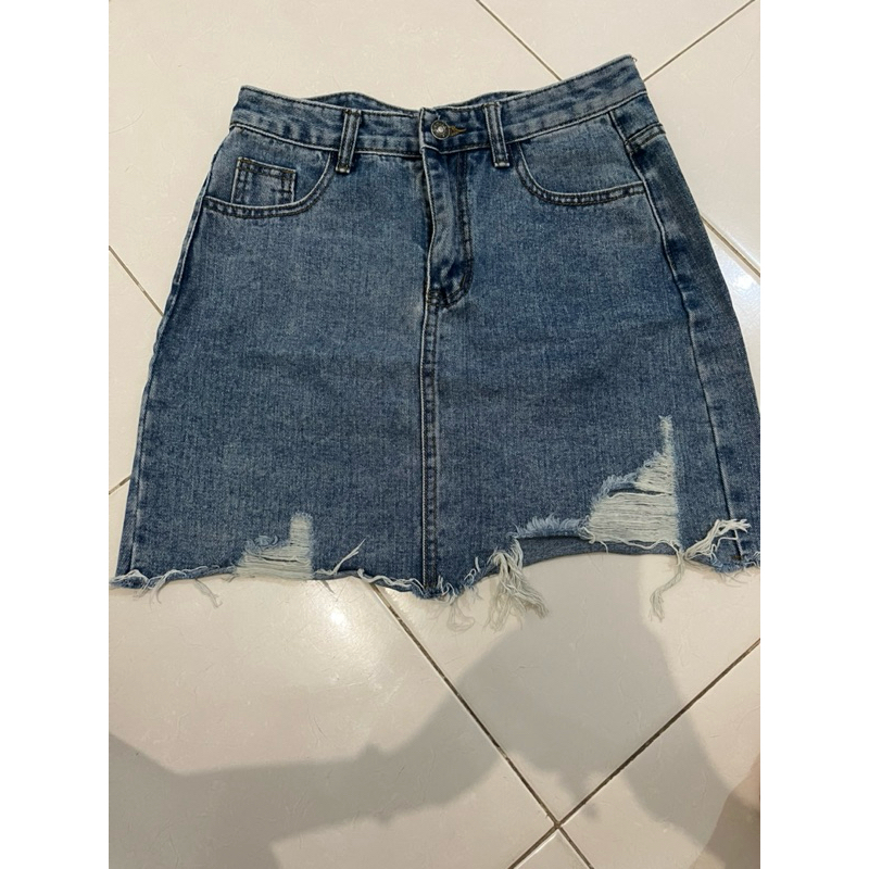 rok jeans mini jeans