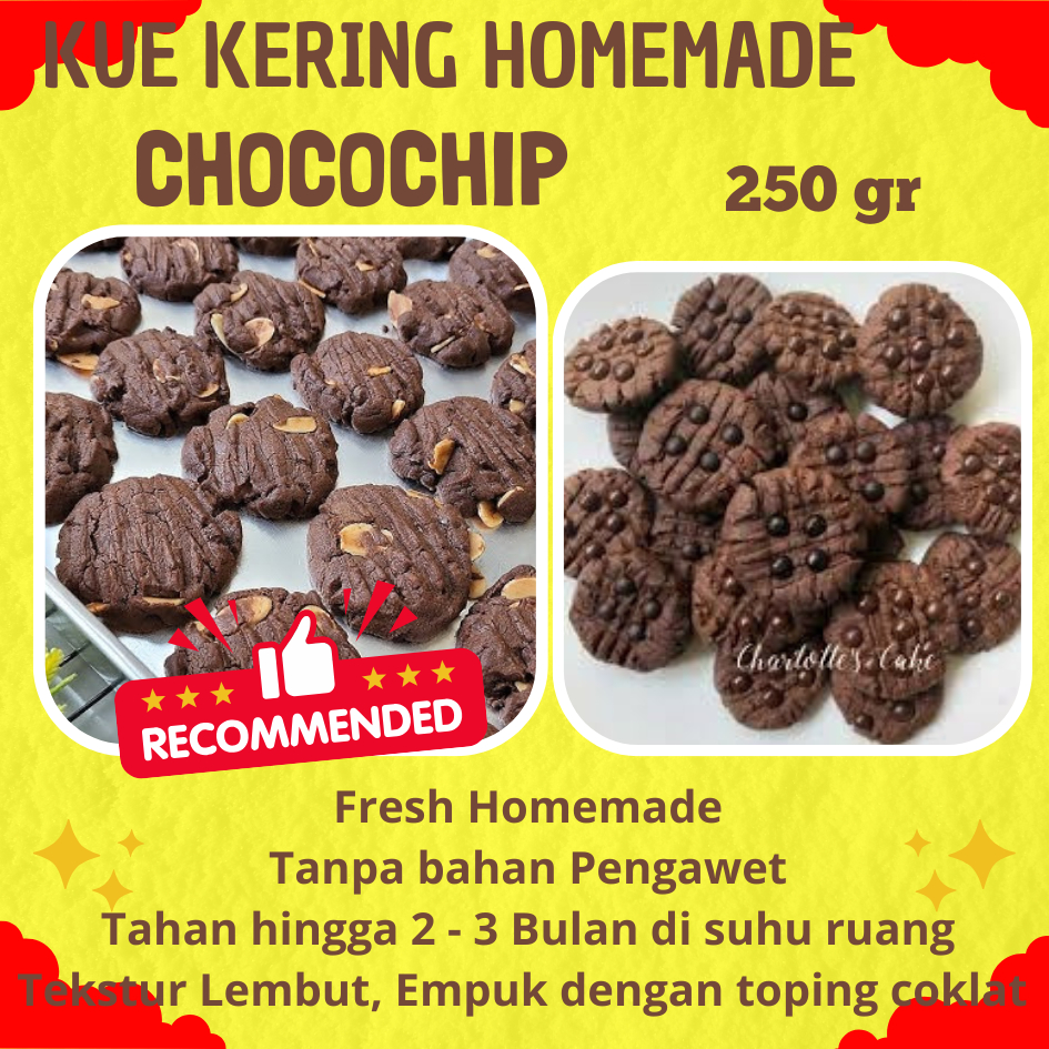 

( PROMO BELI 1 GRATIS 1 ) KUE KERING CHOCOCHIP HOMEMADE 250 GRAM