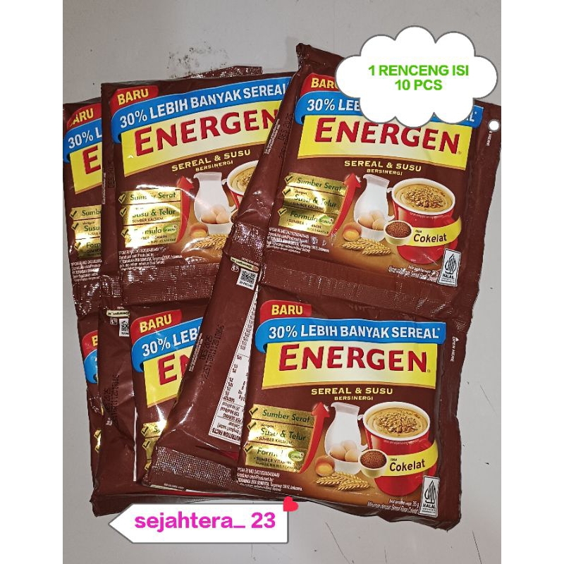 

Energen Coklat 1 renceng isi 10 pcs*35g