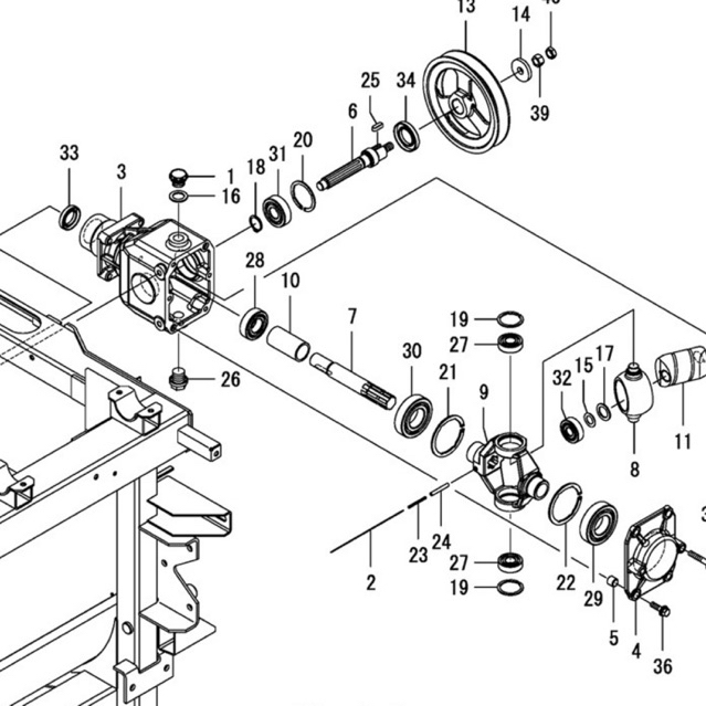 Assy gearbox pisau combaine yanmar YH 850