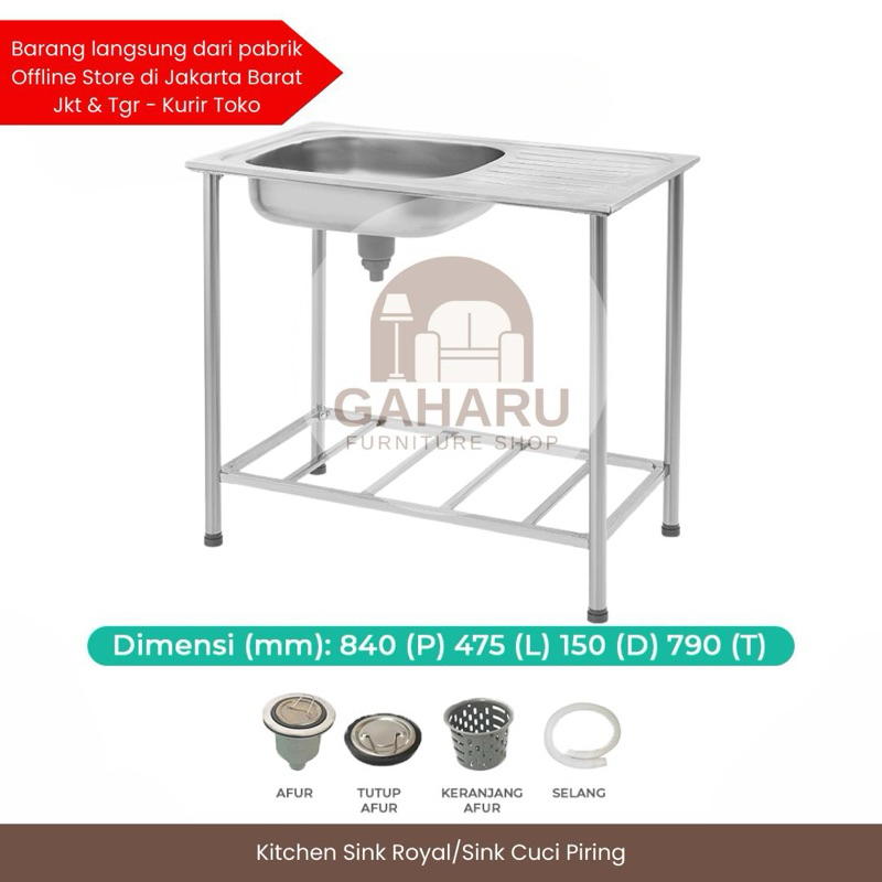 Kitchen Sink Royal/Tempat Cuci Piring Stainless Steel