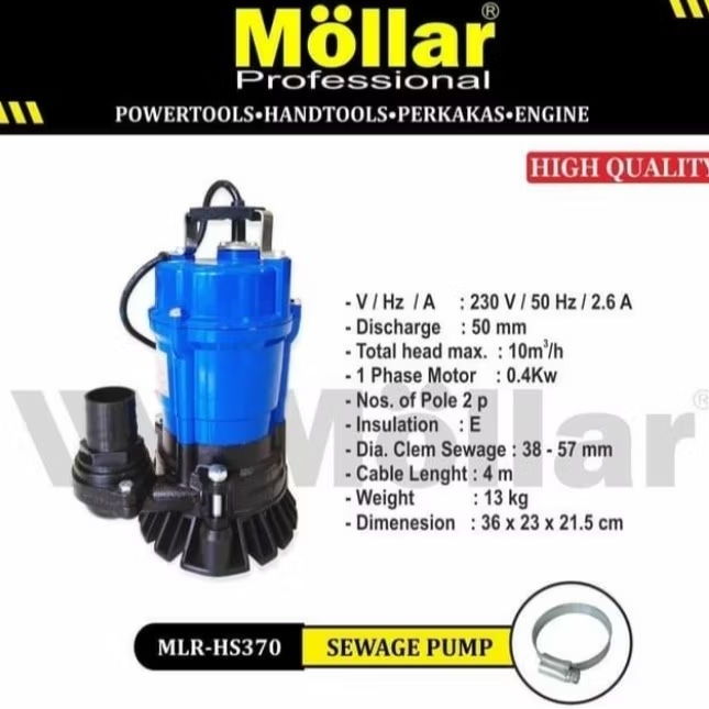 Pompa Celup Air kotor bersih Mollar MLR HS370