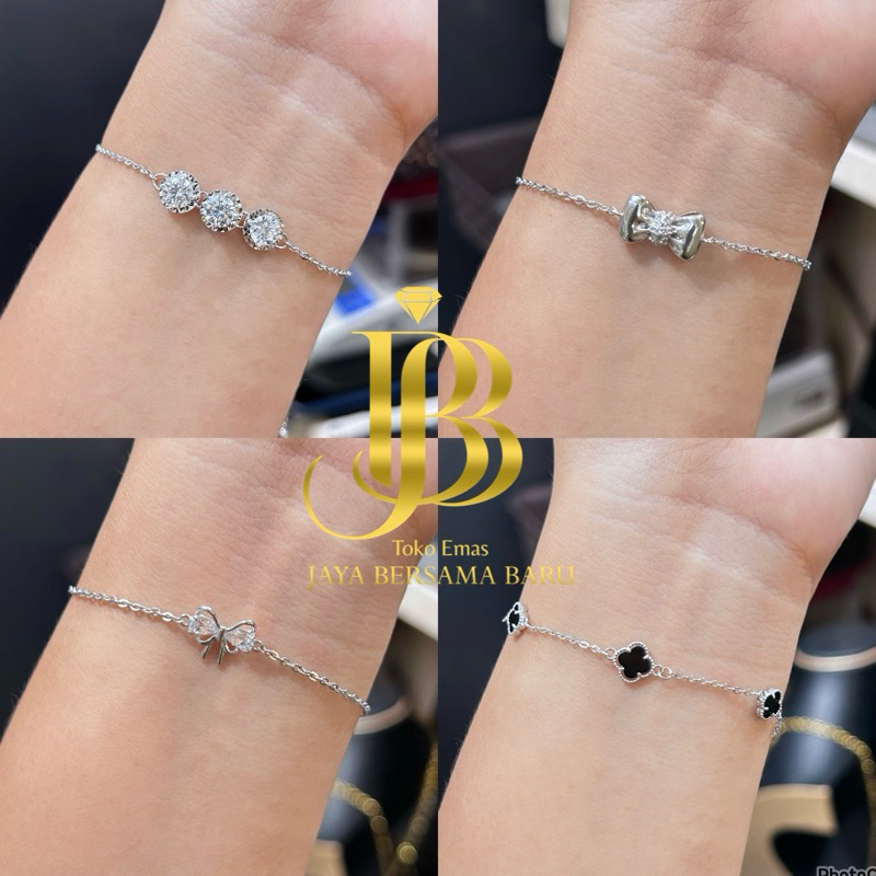gelang motif emas putih kadar 375%/8k