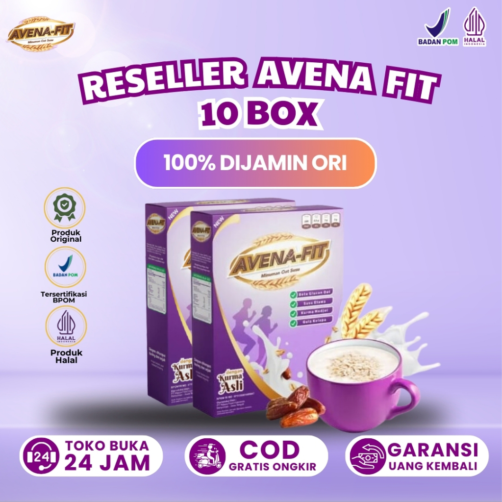 

Paket 10 Box Avena Fit - Sereal Oat Ampuh Atasi Kolesterol Jahat