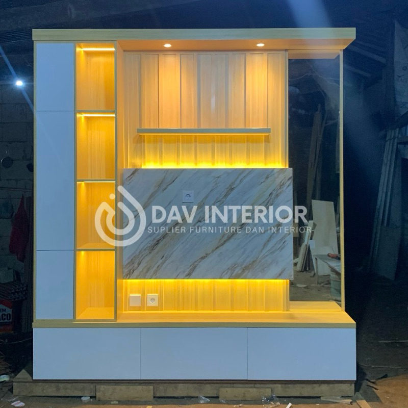 backdrop tv minimalis / rak tv modern model terbaru