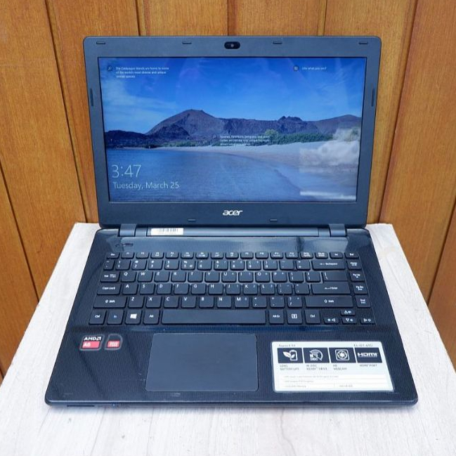 Laptop Acer Aspire E5-421 AMD A6-6310 8GB SSD Normal Siap Pakai - Laptop Murah - Laptop Malang - Lap