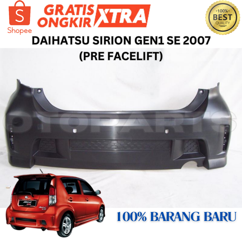 BUMPER BEMPER BELAKANG SIRION SE MYVI 2007 2008 BARU OEM IMPORT