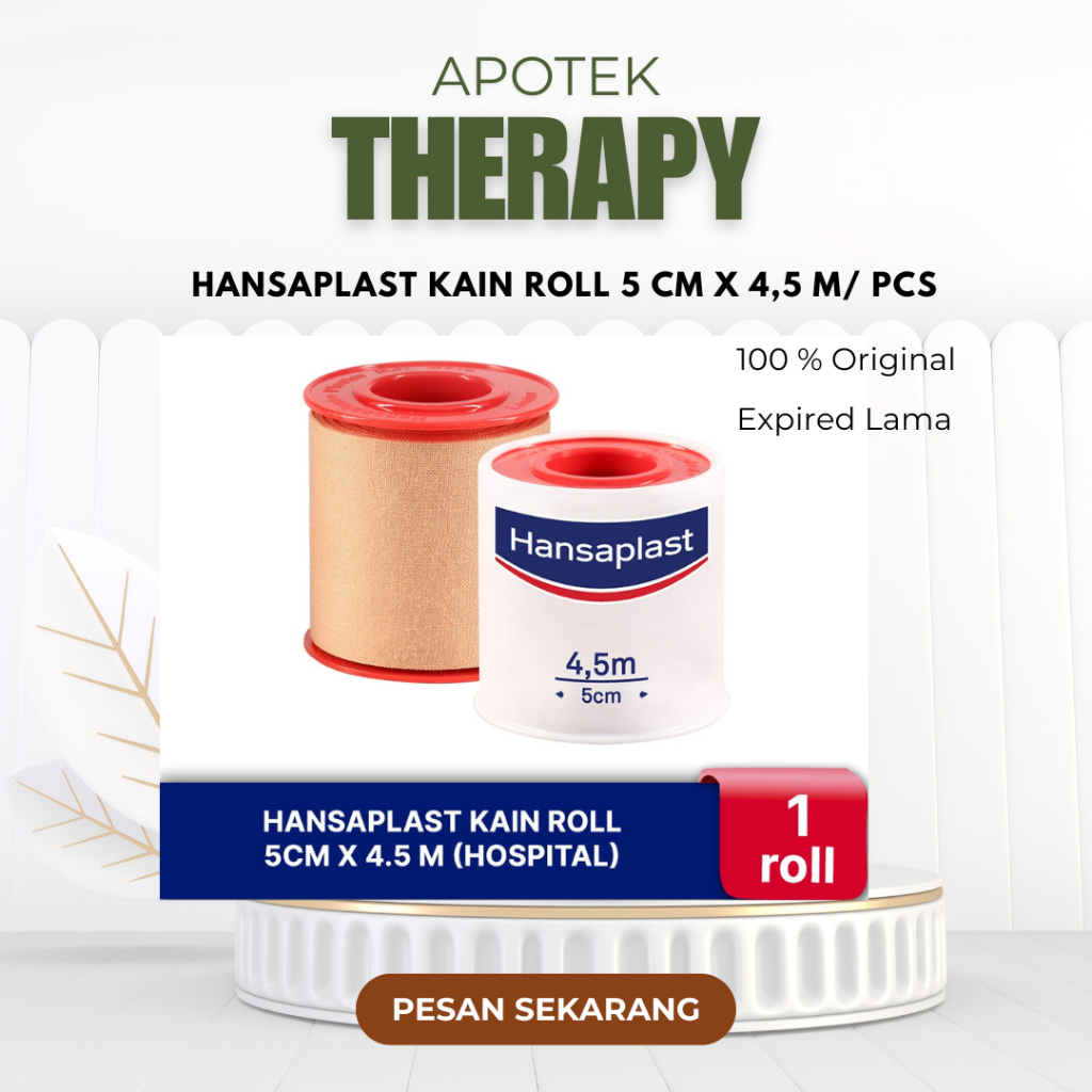 Hansaplast Kain Roll - 5cm x 4.5 m (Hospital) / Plester Kain Roll