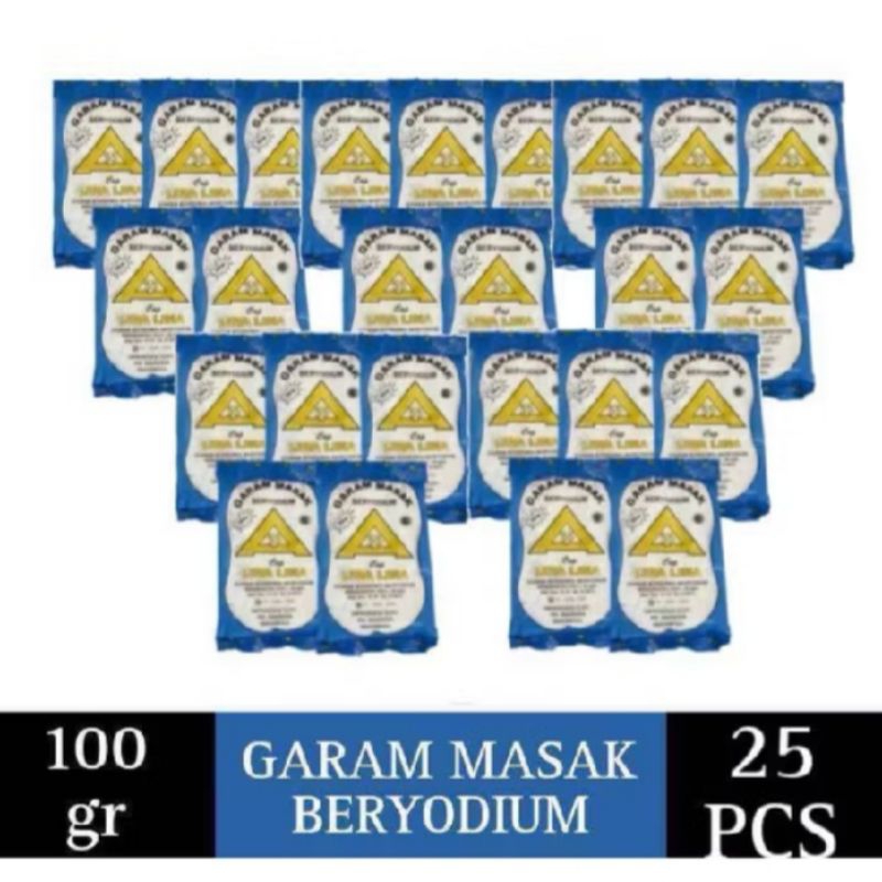 

Isi 25 Pcs Garam Halus Beryodium Berat 100gram