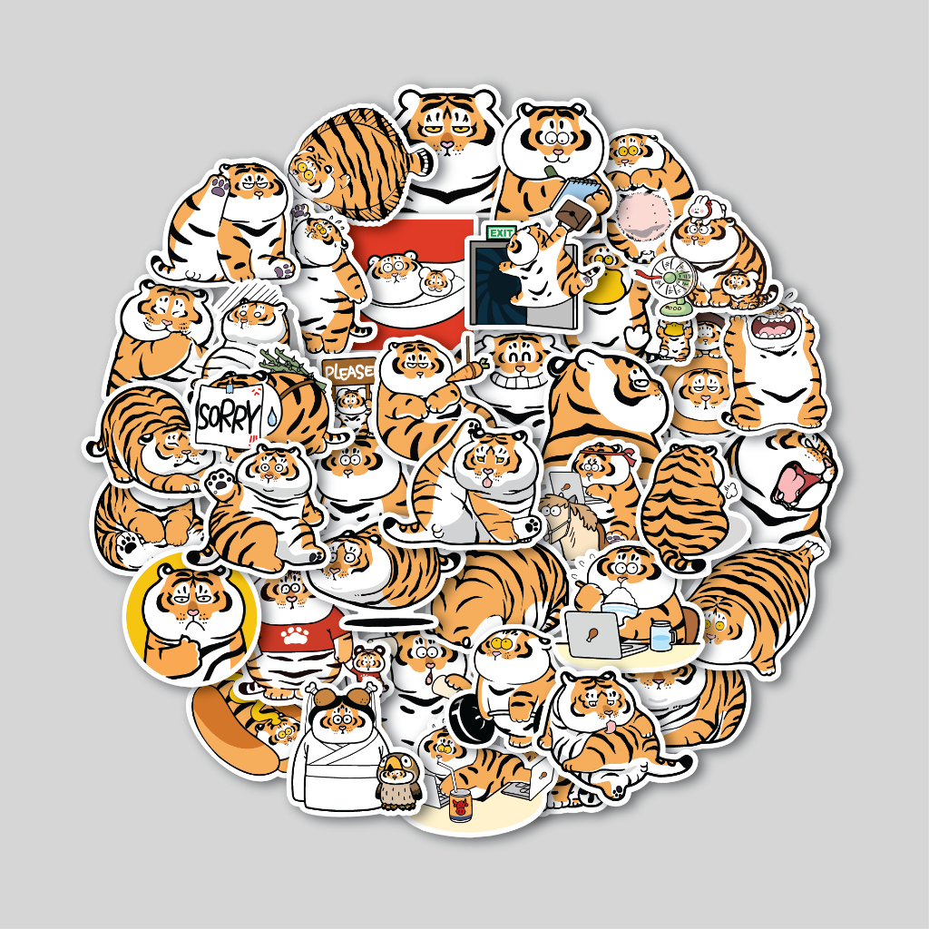 

STICKER PACK ALEXANDER FAT TIGER | STICKER TUMBLR | STIKER LAPTOP KOPER HELM